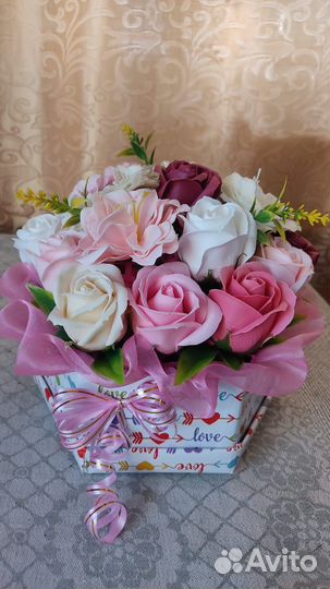 Букет из мыльных роз