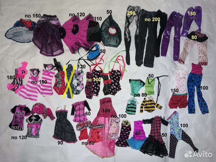 Куклы Одежда обувь монстер хай monster high ev