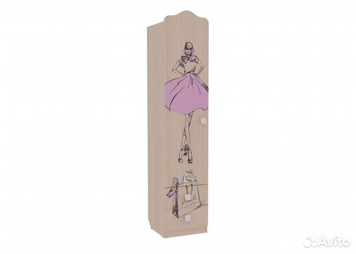 Амели Шкаф комбинированный с ящ. 1-створчатый дуб