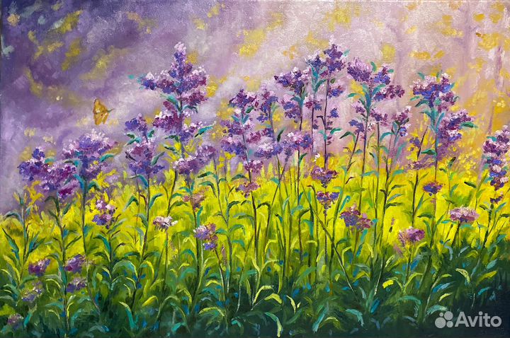 Картина маслом на холсте цветы