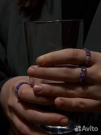 Набор из 3 колец. Бисер