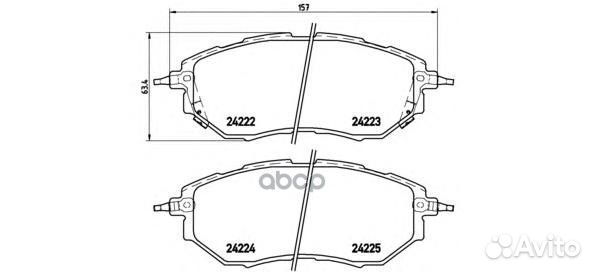 Колодки тормозные дисковые перед P78017 Brembo
