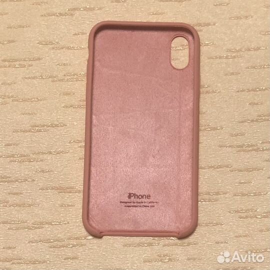 Чехол silicone case на iPhone XR персиковый