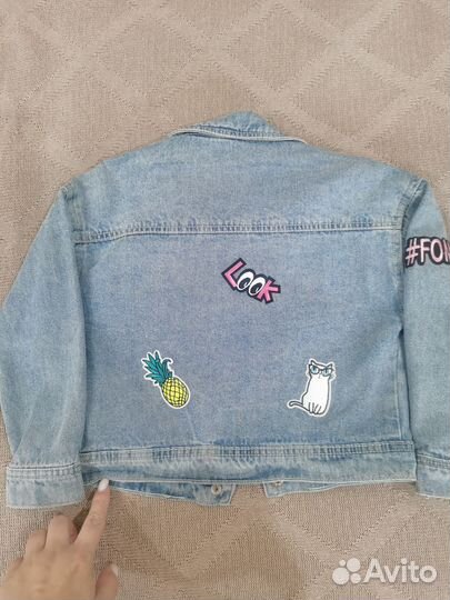 Джинсовый пиджак для девочек 98 р-р