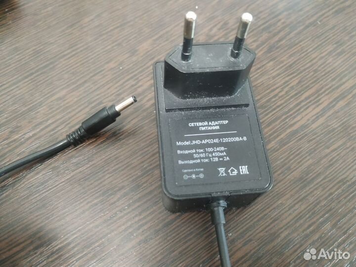 Адаптер блок питания 12v 2A для ноутбуков irbis