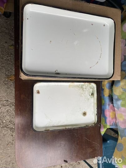 Лоток(судок),емкость эмалированный СССР, бу