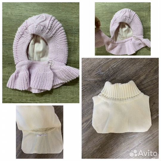 Шапка и манишка для девочки