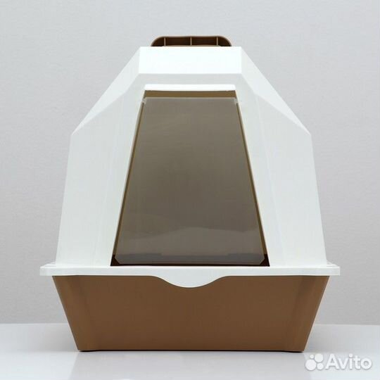 Туалет для кошек фигурный закрытый с совком, 54 х