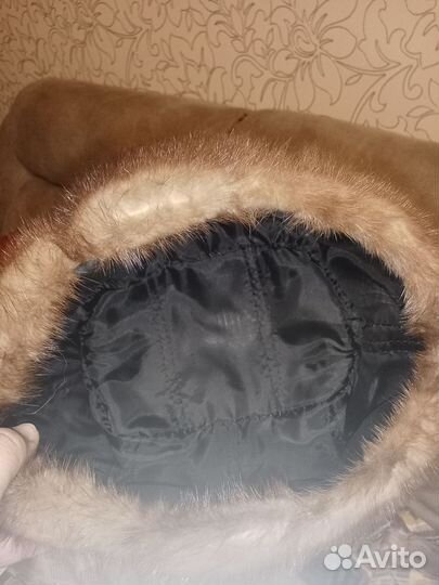 Норковая шапка мужская новая