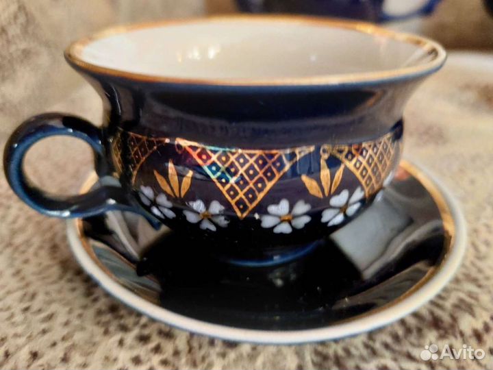 Набор фарфор СССР винтаж кобальт