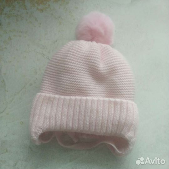 Шапка для девочки 3-6 месяца