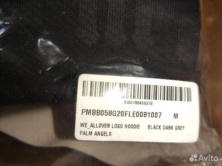 Худи Palm Angels рисунок из логотипов size M