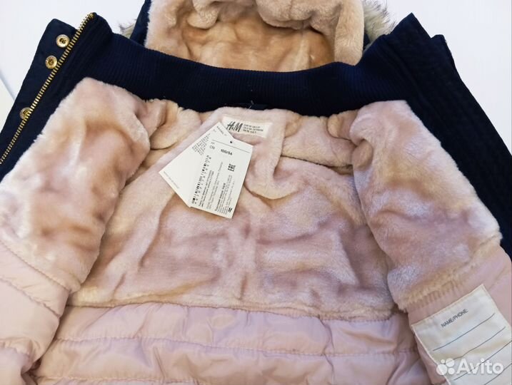 Hm куртка для девочки 98 новая