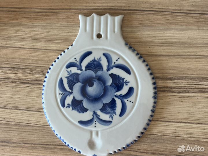 Сырная доска фарфор Гжель