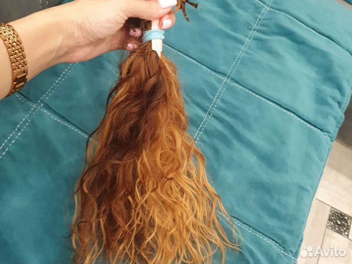 Волосы для наращивания кудрявые 40 см. Бу