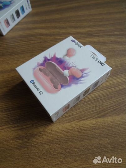 Наушники Hiper TWS OKI HTW-LX3 LX4 голубые розовые