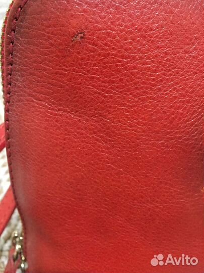 Сумка натуральная кожа красная Pratezi