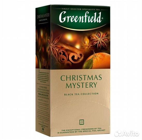 Чай greenfield christmas mystery чёрный 25 пак