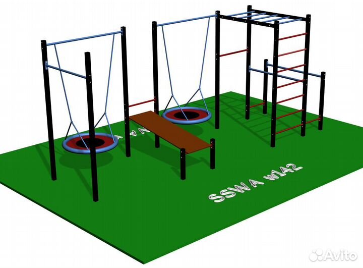 Уличный спортивный комплекс турник брусья