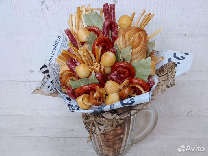 Мужской букет в кружке