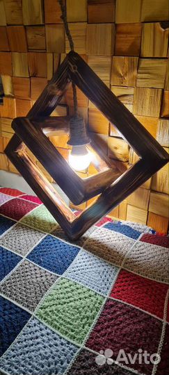 Продажа и изготовление светильников лофт из дерева
