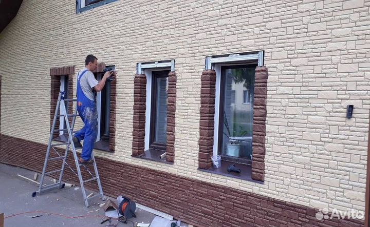 Бригада строителей, дома, кровля, фасад, фундамент