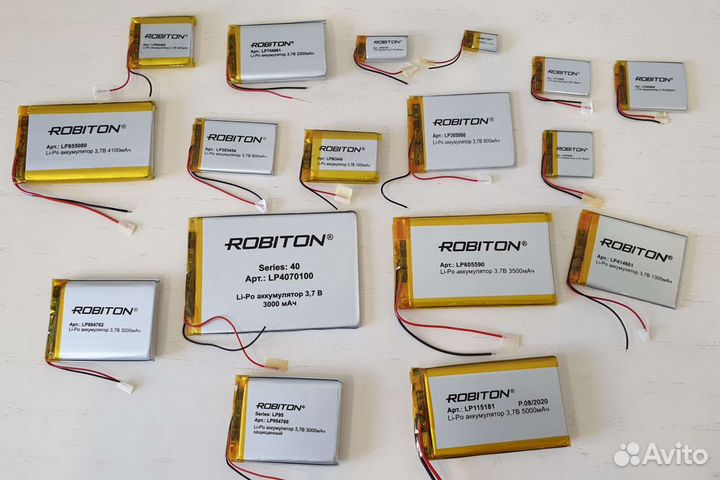Аккумуляторы Li-pol Robiton 3.7в с защитой