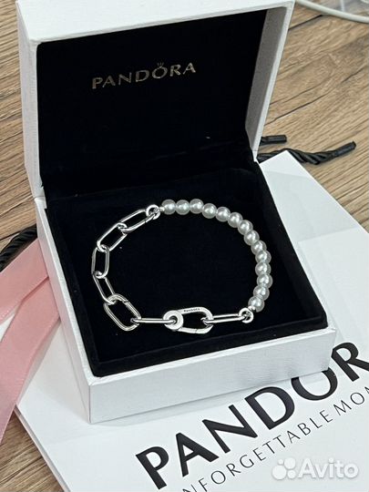 Браслет-цепь pandora ME С жемчугом