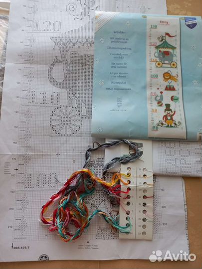 Вышивка ростомер схема, остатки ниток