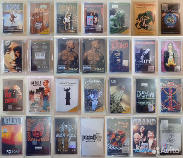 Аудиокассеты Rock Metal House Dance Rave Punk Rap