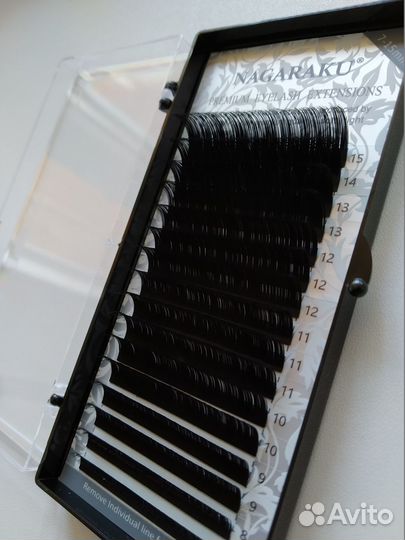 Ресницы Nagaraku черные отдельные / миксы / 6-25мм