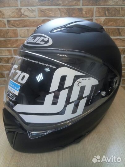 Мотошлем HJC F70 semi flat black