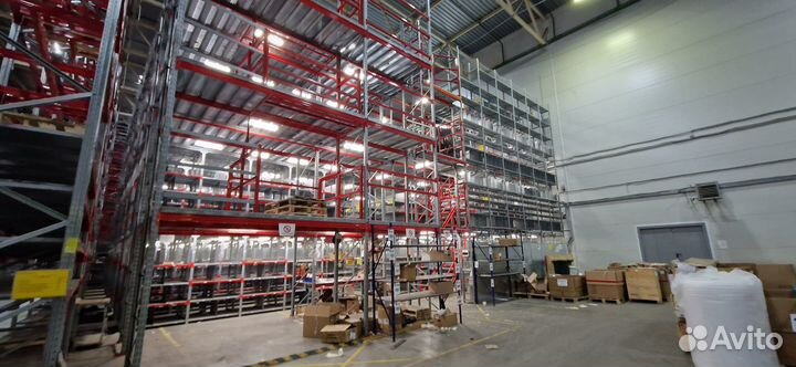 Полочный мезонин 4-х уровневый б/у Русский Стеллаж