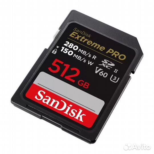 Карта памяти SanDisk Extreme Pro sdxc UHS-II V60 U3 280/150 MB/s 512GB (sdsdxep-512G-GN4IN)
