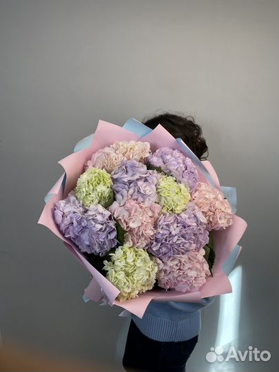 Гортензия букет из гортензии ромашки для мамы