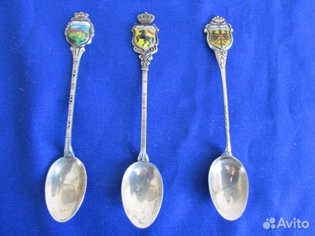 Ложечки, серебро 800 пробы. Европа