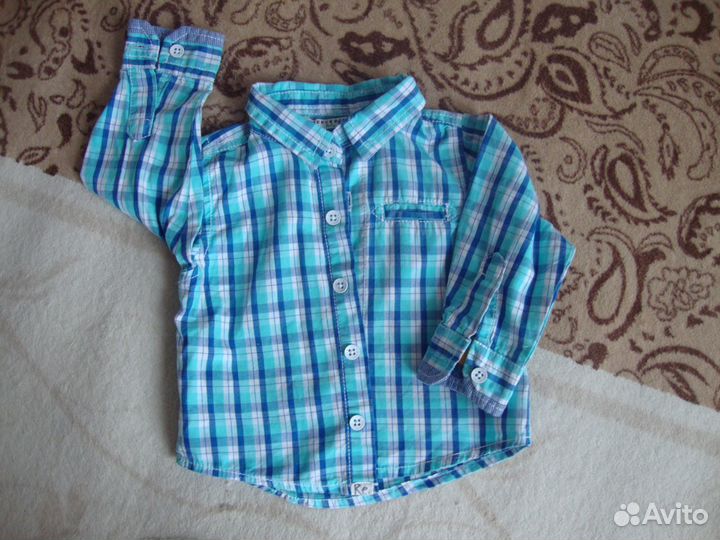 Клёвая рубашка 6-9мес