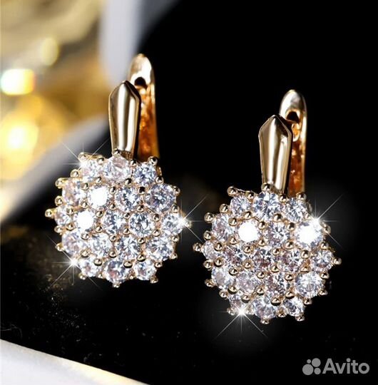 Позолоченные серьги