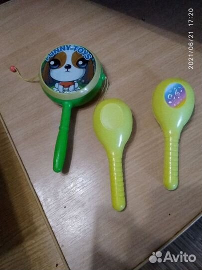 Музыкальные игрушки- Бубны,стучалки, маракасы