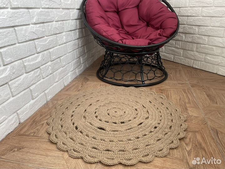 Ковер ручной работы из джута