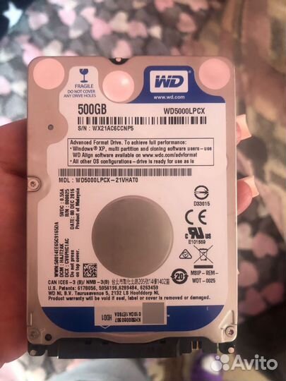 Жёсткий диск WD Blue Mobile