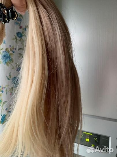 Волосы для наращивания блонд натуральные