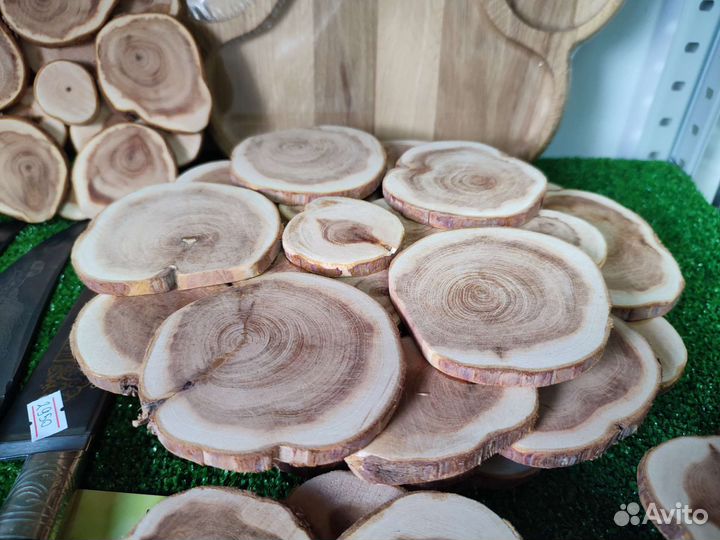 Деревянная подставка под горячее можжевельник