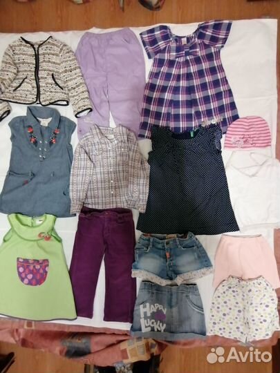 Одежда для девочки 2-3 лет, б/у, пакетом