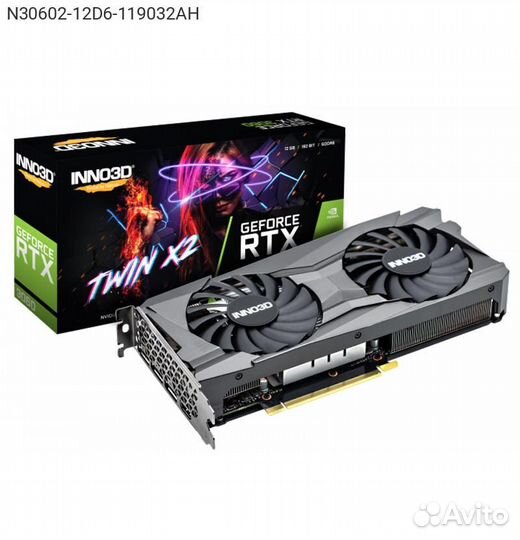 Видеокарта inno3D nVidia GeForce RTX 3060 Twin X2