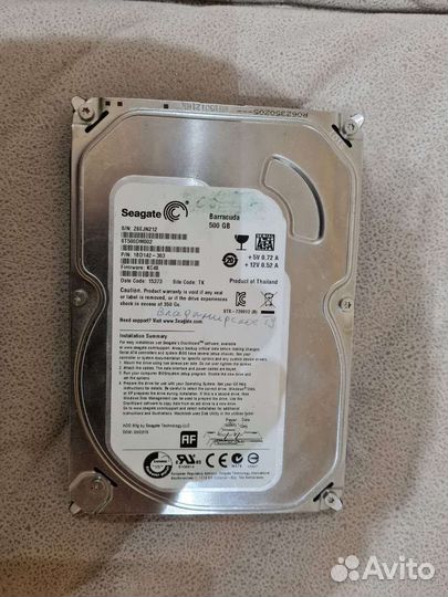 Жесткий диск Toshiba, Seagate 500 гб