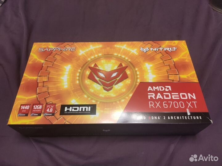 Видеокарта AMD Radeon rx 6700 xt Sapphire Nitro+