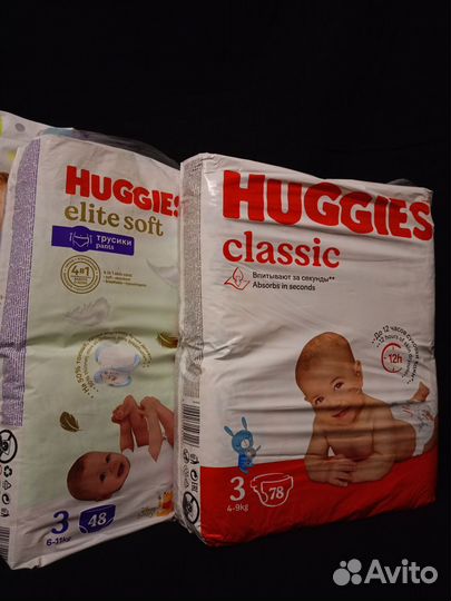 Подгузники Huggies 3 М