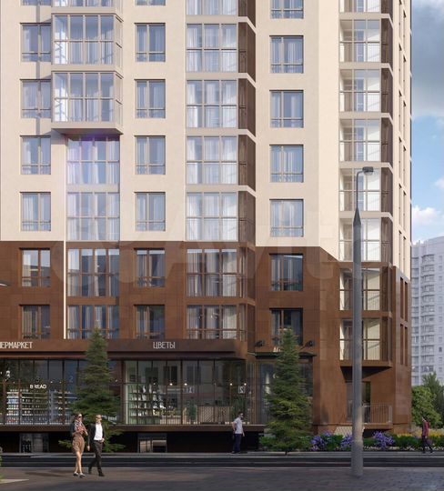 1-к. квартира, 45,2 м², 3/16 эт.