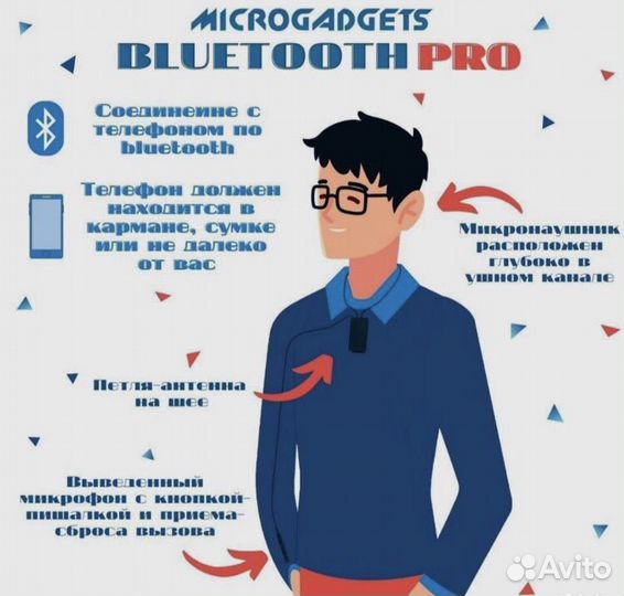 Микронаушник аренда магнитный